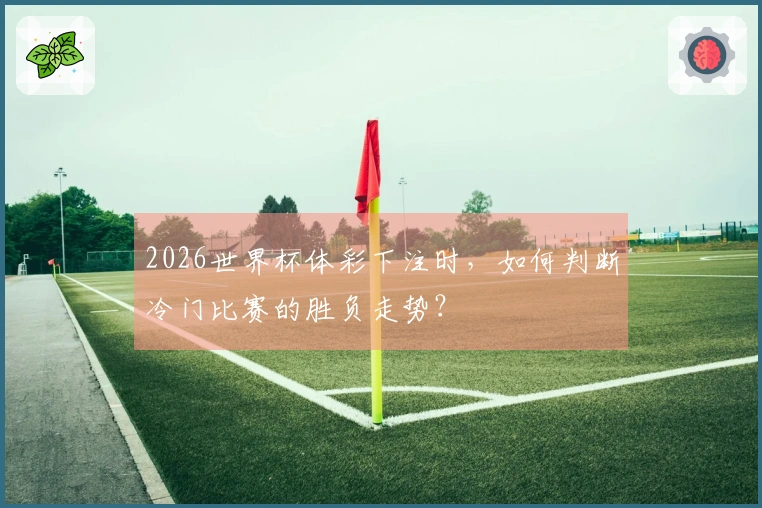 2026世界杯体彩下注时，如何判断冷门比赛的胜负走势？